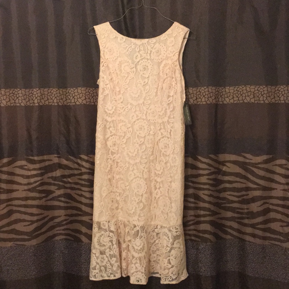 Eva mendes Pink Lace Dress